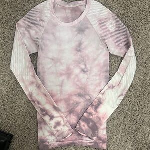 lululemon Pink Tie-Dye Long Sleeve Tee